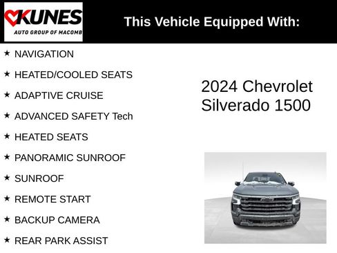 Used 2024 Chevrolet Silverado 1500 High Country w/ Technology Package image 3