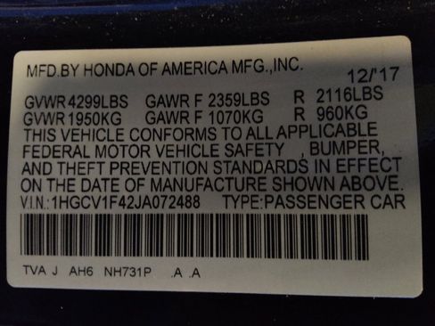 Used 2018 Honda Accord EX image 33