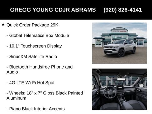 New 2026 Jeep Compass Latitude w/ Quick Order Package 29K image 13