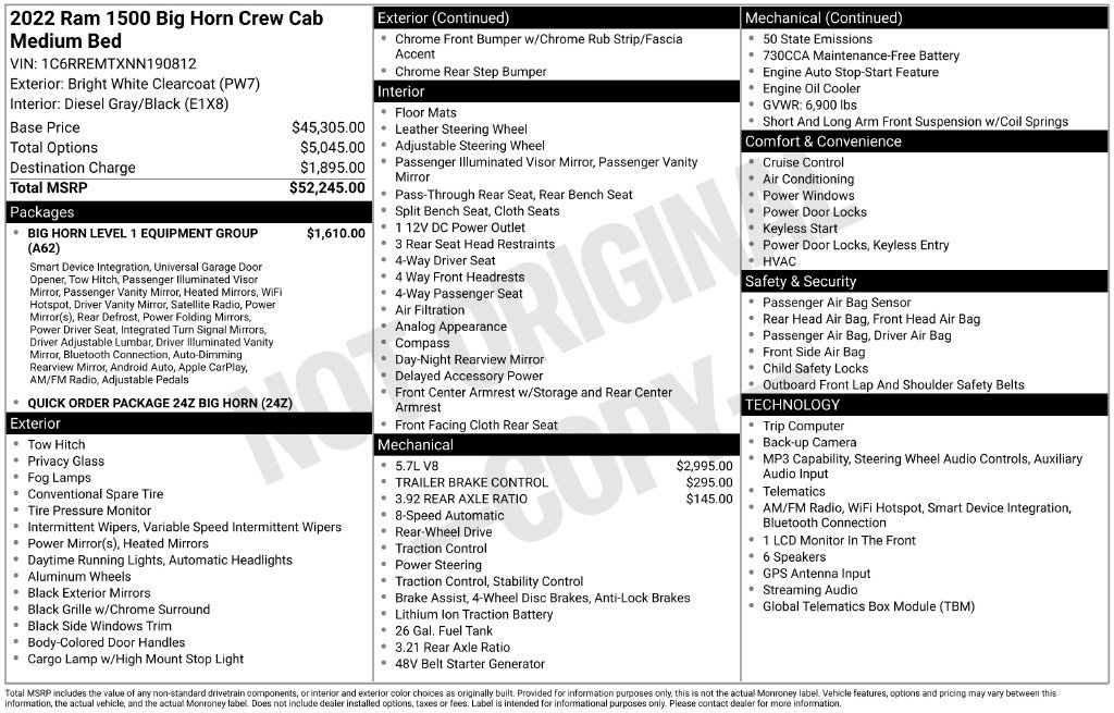 Used 2022 RAM 1500 Big Horn RWD image 33