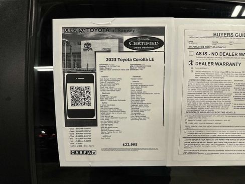 Used 2023 Toyota Corolla LE w/ Carpet Mat Package (TMS) FWD image 13