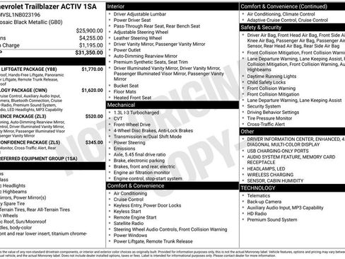 Used 2022 Chevrolet TrailBlazer ACTIV w/ Sun and Liftgate Package FWD image 10
