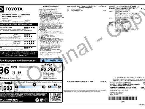 Used 2024 Toyota Sienna Platinum image 58