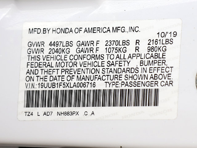 Certified 2020 Acura TLX w/ Technology Package FWD image 38