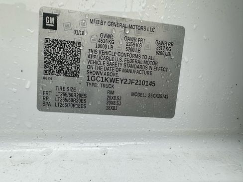 Used 2018 Chevrolet Silverado 2500 LTZ w/ Duramax Plus Package image 19