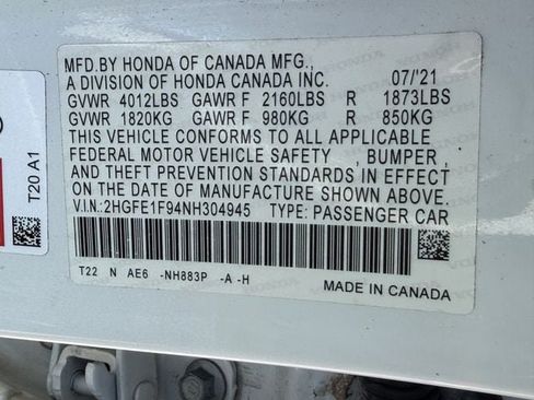 Used 2022 Honda Civic Touring image 29