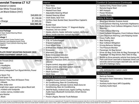 New 2026 Chevrolet Traverse LT FWD image 23