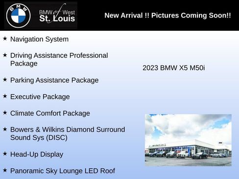 Used 2023 BMW X5 M50i w/ Executive Package AWD/4WD image 3