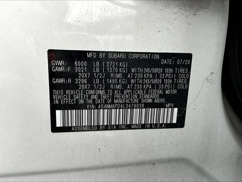 Used 2020 Subaru Ascent Limited w/ Technology Package AWD/4WD image 6
