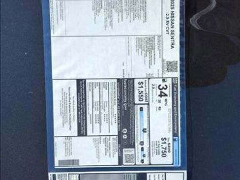 New 2025 Nissan Sentra SV w/ All-Weather Package image 18