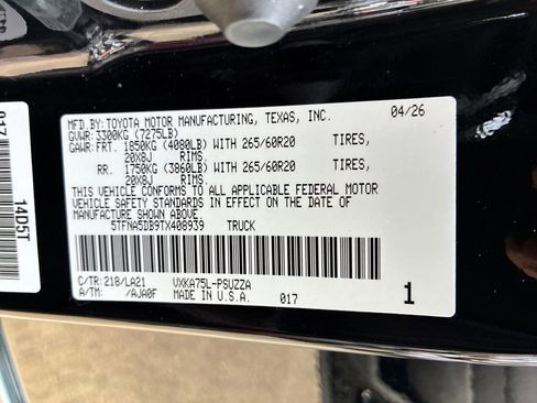 New 2026 Toyota Tundra Platinum image 56