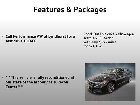 Used 2024 Volkswagen Jetta SE w/ Panoramic Sunroof Package image 4