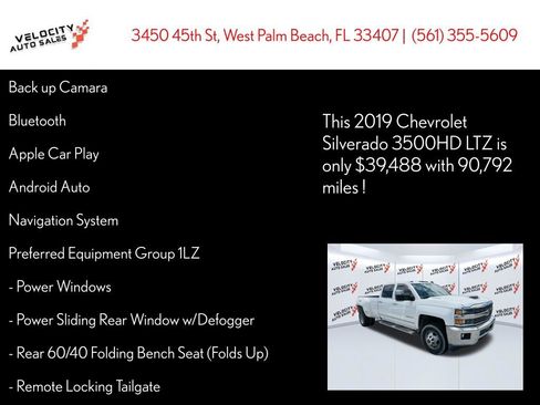 Used 2019 Chevrolet Silverado 3500 LTZ w/ Duramax Plus Package AWD/4WD image 30