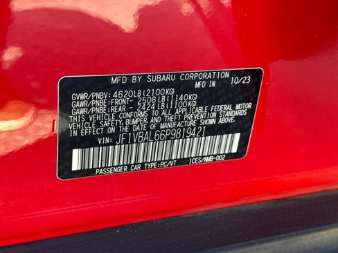 Used 2023 Subaru WRX Limited AWD/4WD image 30