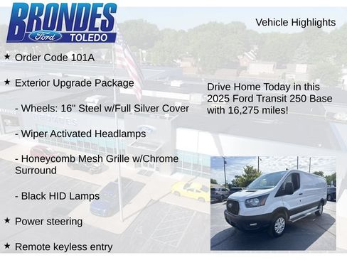 Used 2025 Ford Transit 250 Low Roof w/ Exterior Upgrade Package RWD image 5