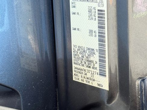 Used 2019 Nissan Maxima 3.5 SV w/ Floor Mat Group FWD image 40