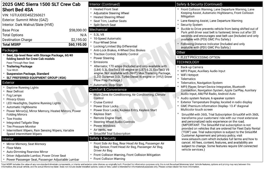 Used 2025 GMC Sierra 1500 SLT AWD/4WD image 6
