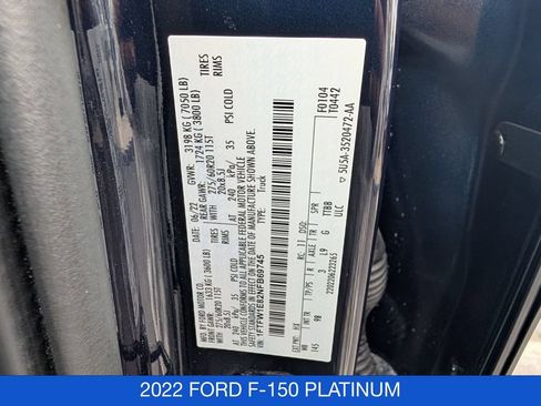 Used 2022 Ford F150 Platinum w/ Trailer Tow Package AWD/4WD image 36