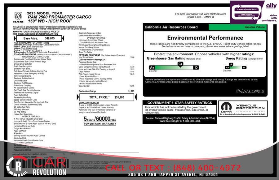 Used 2023 RAM ProMaster 2500 FWD image 9