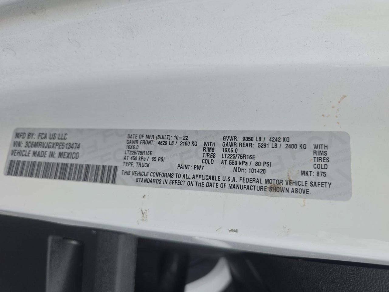 Used 2023 RAM ProMaster 3500 FWD image 12
