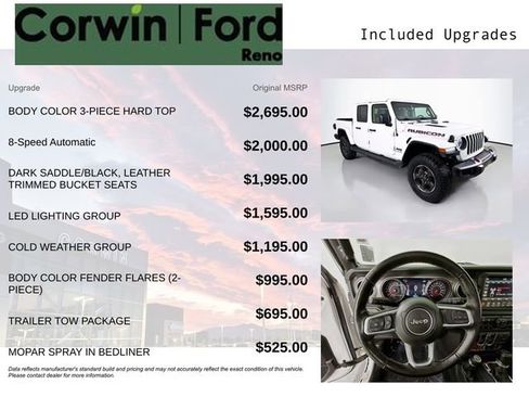 Used 2022 Jeep Gladiator Rubicon w/ LED Lighting Group image 3