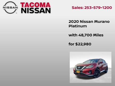 Used 2020 Nissan Murano Platinum w/ Cargo Package image 31