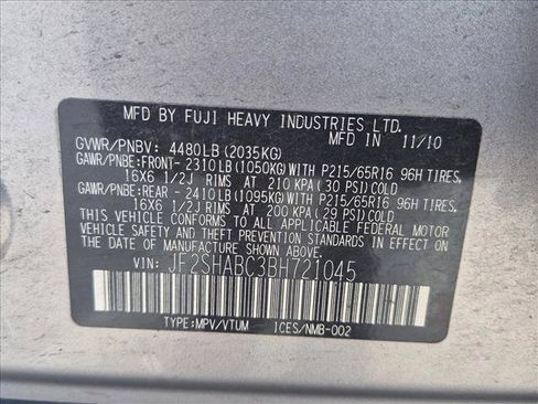 Used 2011 Subaru Forester 2.5X AWD/4WD image 15