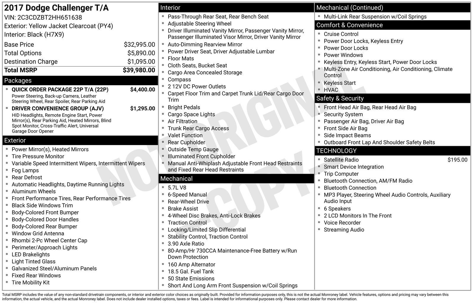 Used 2017 Dodge Challenger R/T w/ Quick Order Package 22P T/A RWD image 39