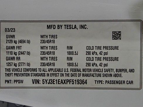 Used 2023 Tesla Model 3 Standard Range image 42