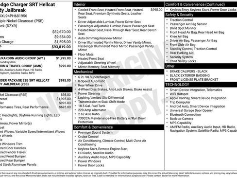 Used 2023 Dodge Charger SRT Hellcat w/ Harman/Kardon Audio Group RWD image 9