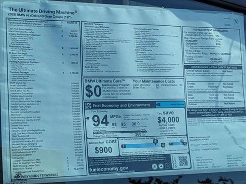 New 2026 BMW i4 xDrive40i w/ M Sport Package AWD/4WD image 20