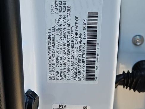 New 2026 Honda Ridgeline Black Edition image 16