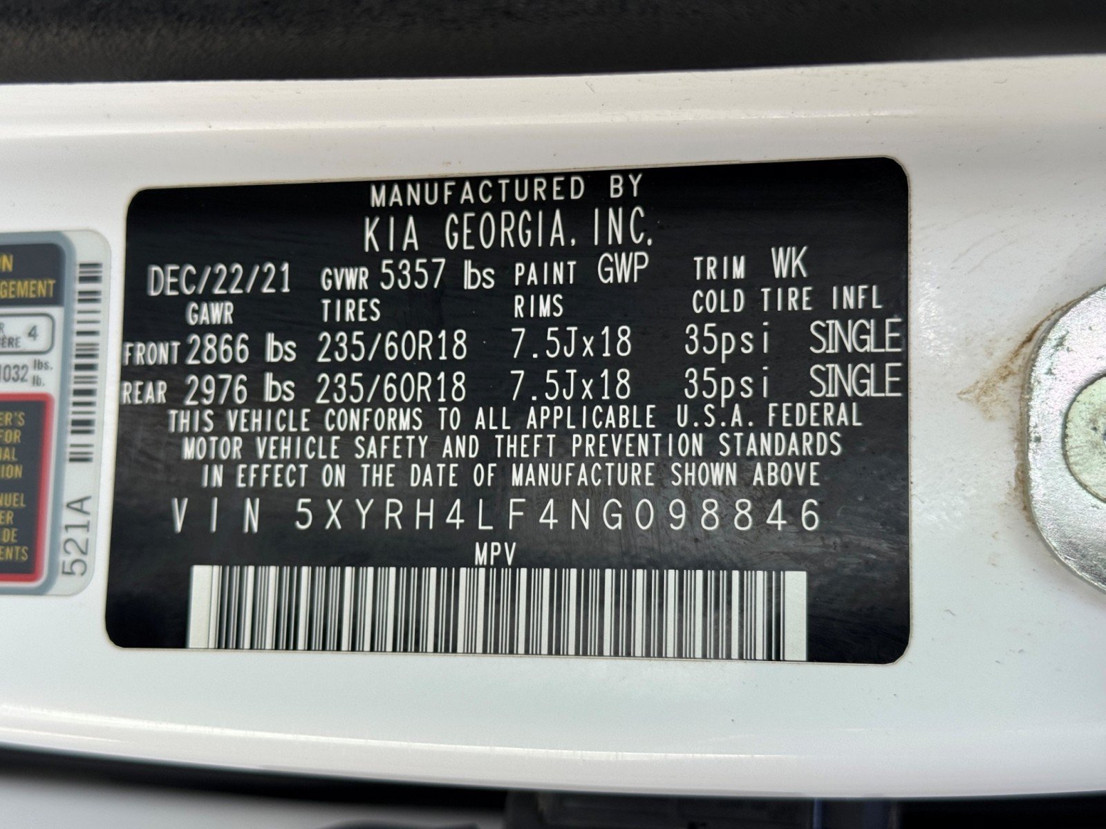 Used 2022 Kia Sorento EX w/ Panoramic Sunroof Package FWD image 45