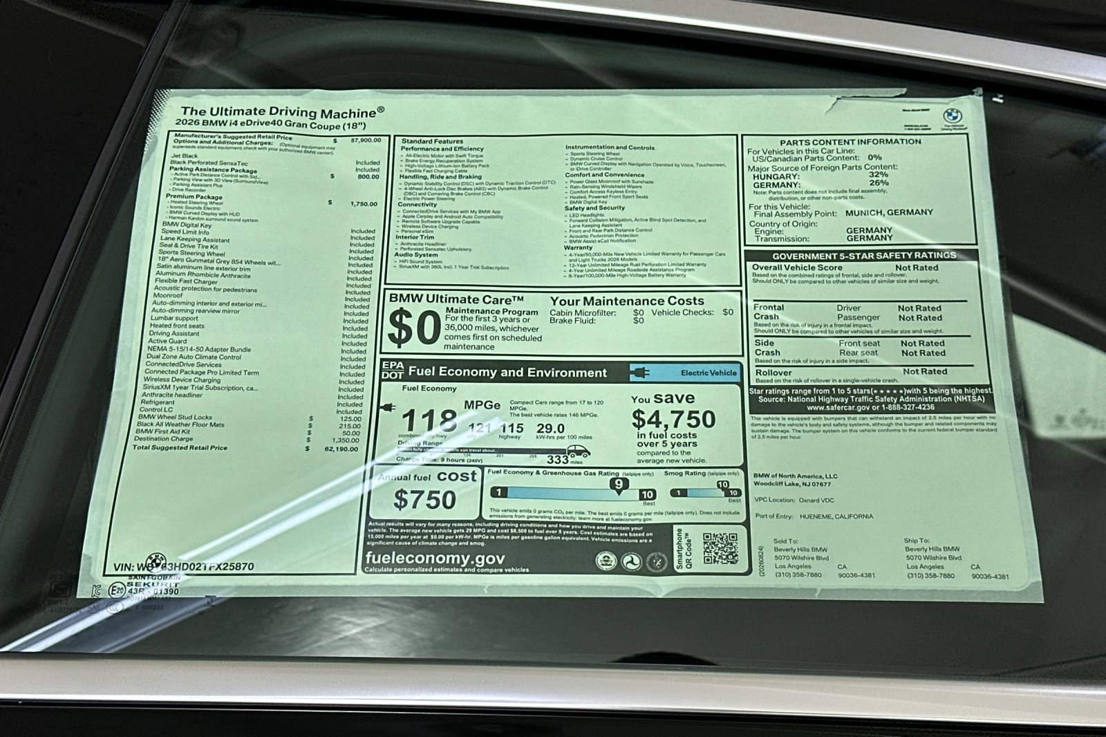 New 2026 BMW i4 eDrive40 w/ Premium Package RWD image 30