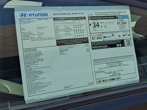 New 2026 Hyundai Elantra SEL Sport FWD image 3