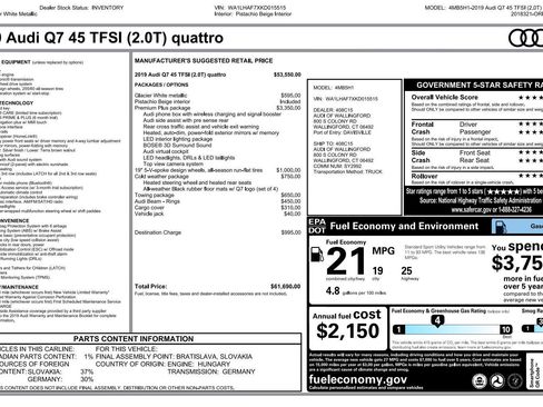 Used 2019 Audi Q7 2.0T Premium Plus w/ Premium Plus Package image 2