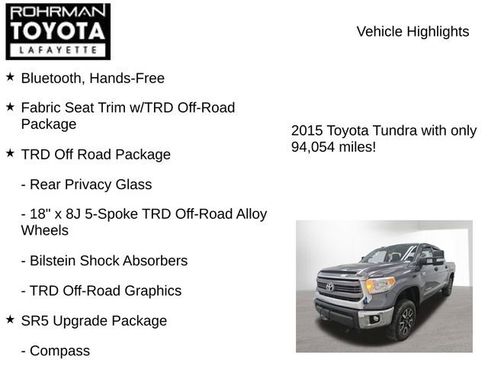 Used 2015 Toyota Tundra SR5 w/ TRD Off Road Package AWD/4WD image 7