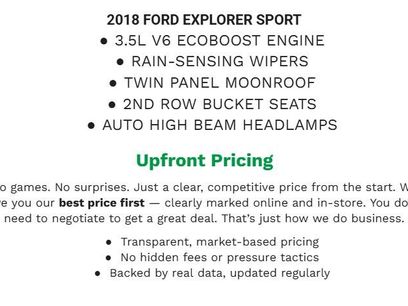 Certified 2018 Ford Explorer Sport w/ Equipment Group 401A