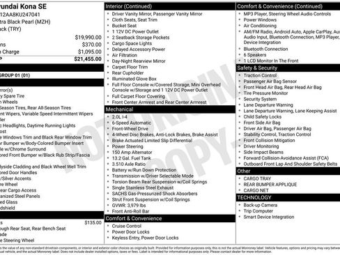 Used 2019 Hyundai Kona SE image 32