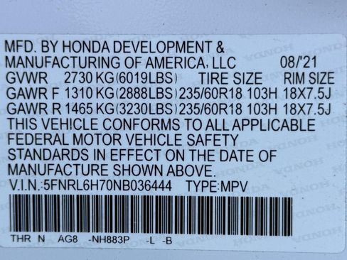 Used 2022 Honda Odyssey EX-L image 49
