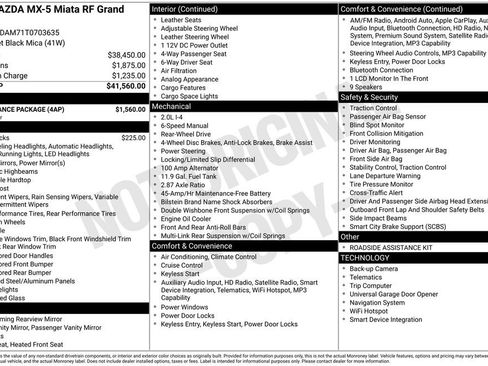 New 2026 MAZDA MX-5 Miata RF Grand Touring w/ Appearance Package RWD image 4