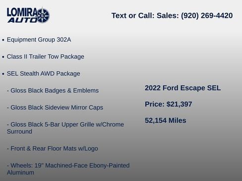 Used 2022 Ford Escape SEL w/ Technology Package AWD/4WD image 6
