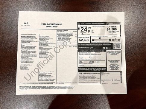 New 2026 INFINITI QX60 Sport image 20
