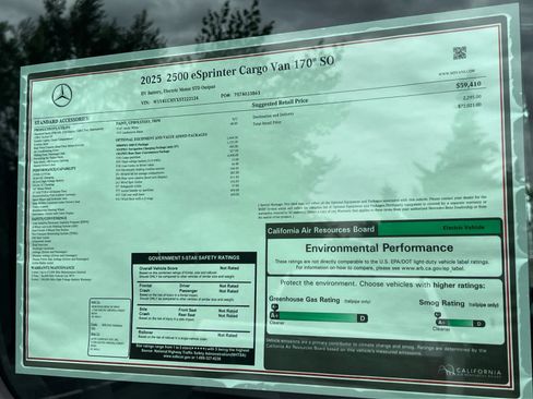 New 2025 Mercedes-Benz eSprinter 170 Cargo image 19