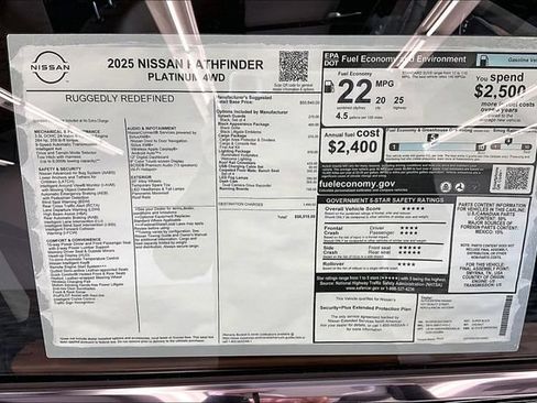 New 2025 Nissan Pathfinder Platinum w/ Lighting Package (N93) AWD/4WD image 38