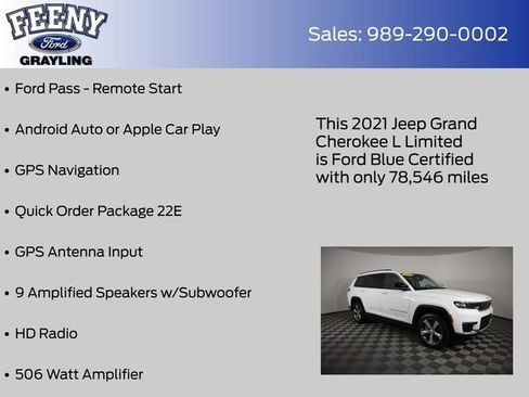 Used 2021 Jeep Grand Cherokee L Limited w/ Trailer Tow Group (B) AWD/4WD image 9