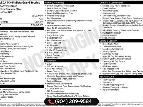 Used 2016 MAZDA MX-5 Miata Grand Touring image 31