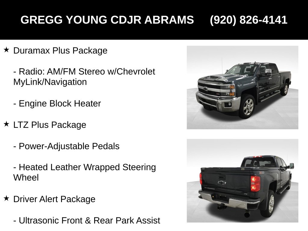 Used 2017 Chevrolet Silverado 2500 LTZ w/ Duramax Plus Package AWD/4WD image 7