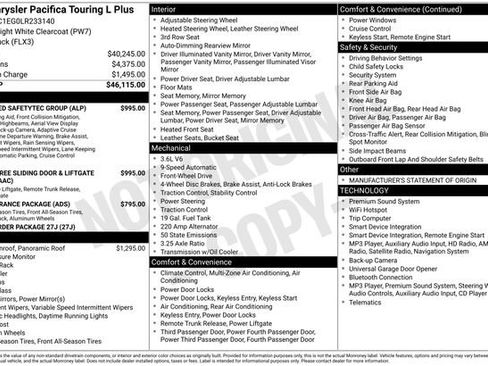 Used 2020 Chrysler Pacifica Touring-L Plus FWD image 36