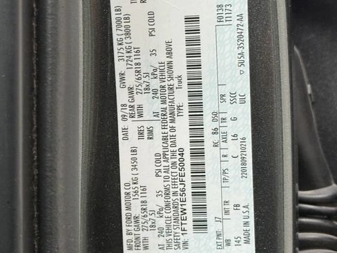 Used 2018 Ford F150 XLT w/ Equipment Group 302A Luxury AWD/4WD image 48